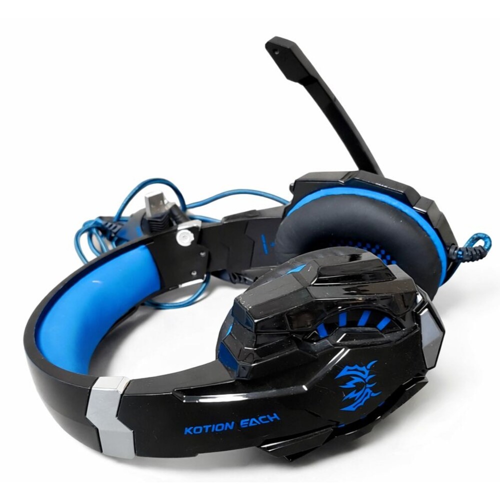 Kotion Each G9000 Gaming Headset Black Blue Clean, Tested And Working